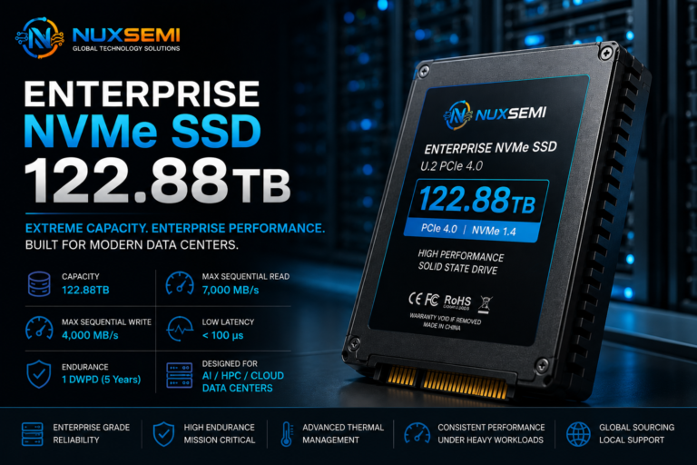 Enterprise 122.88 TB NVMe SSD for data center AI and HPC