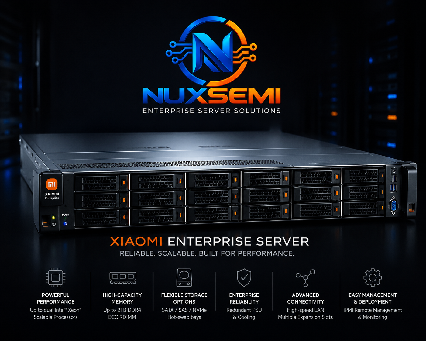 Enterprise data center server infrastructure for AI and HPC