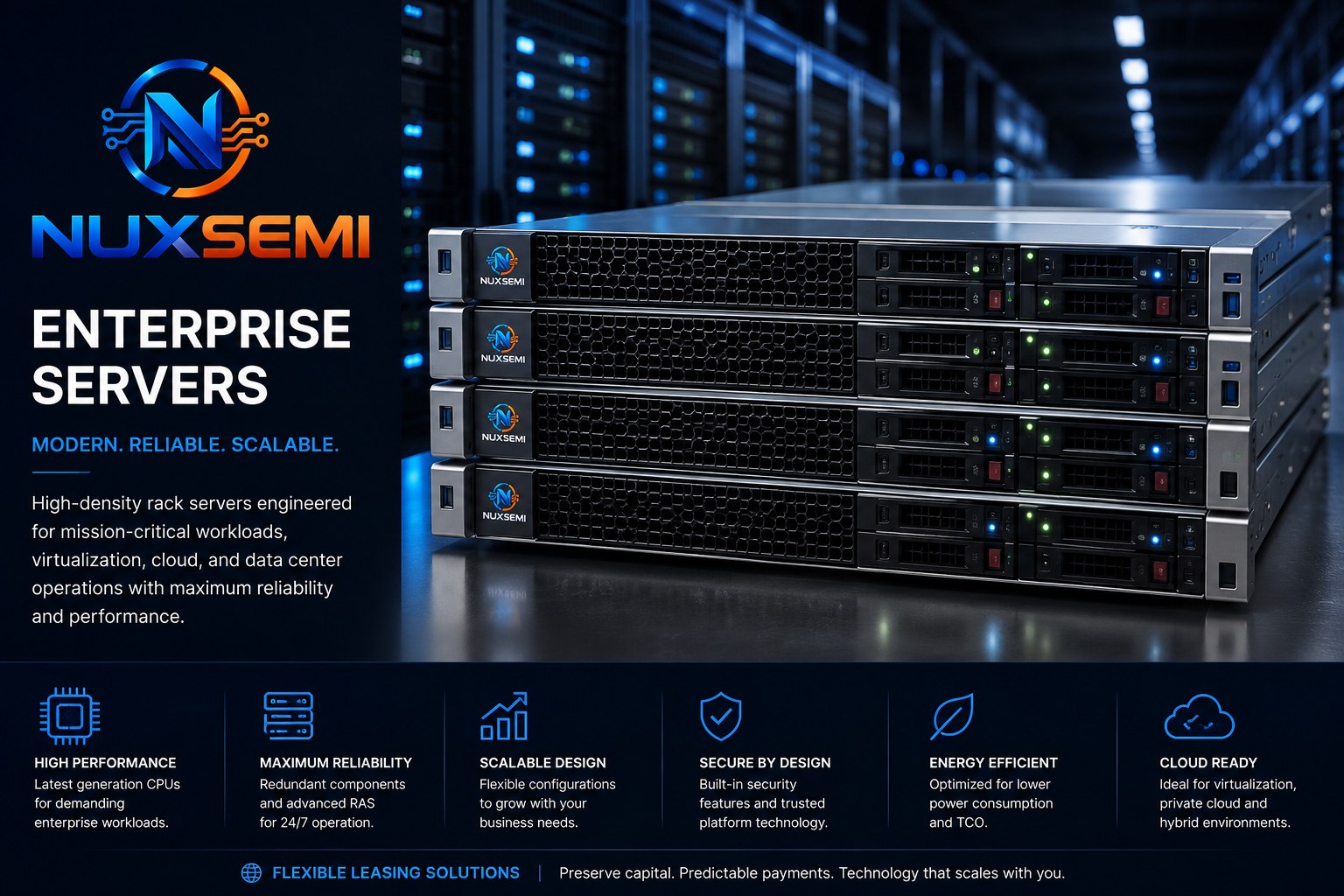 Enterprise rack server for data center and cloud infrastructure