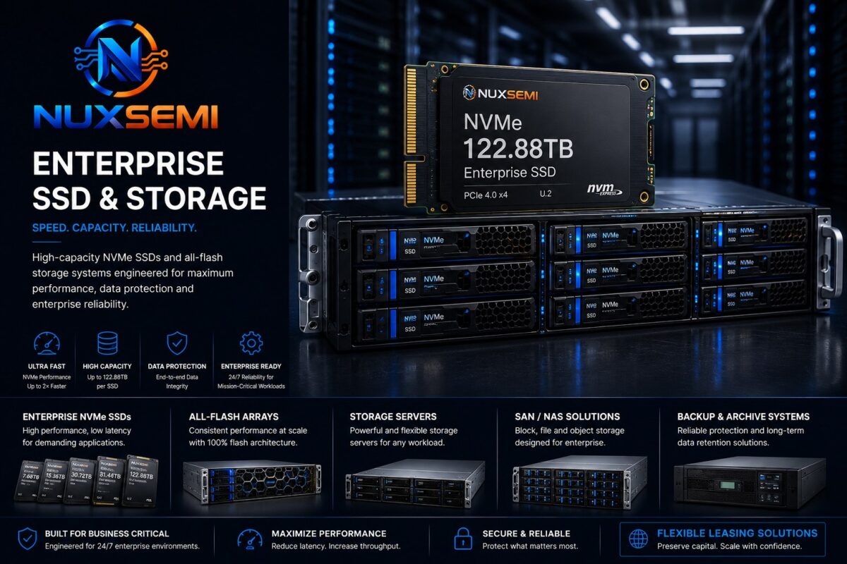 Enterprise NVMe SSD and all-flash storage infrastructure for modern data centers