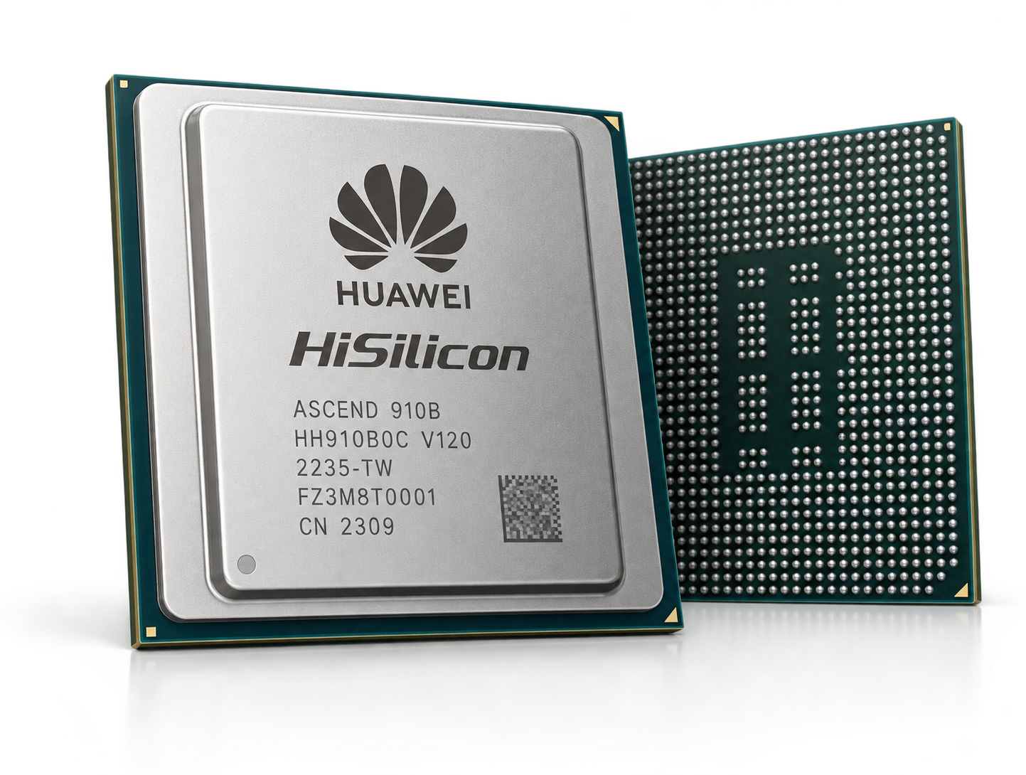 Huawei HiSilicon Ascend 910B AI processor semiconductor chip for AI computing