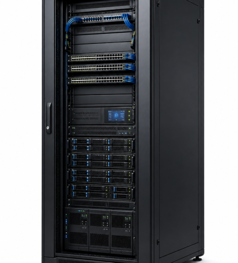 Enterprise integrated server and network rack for data centers