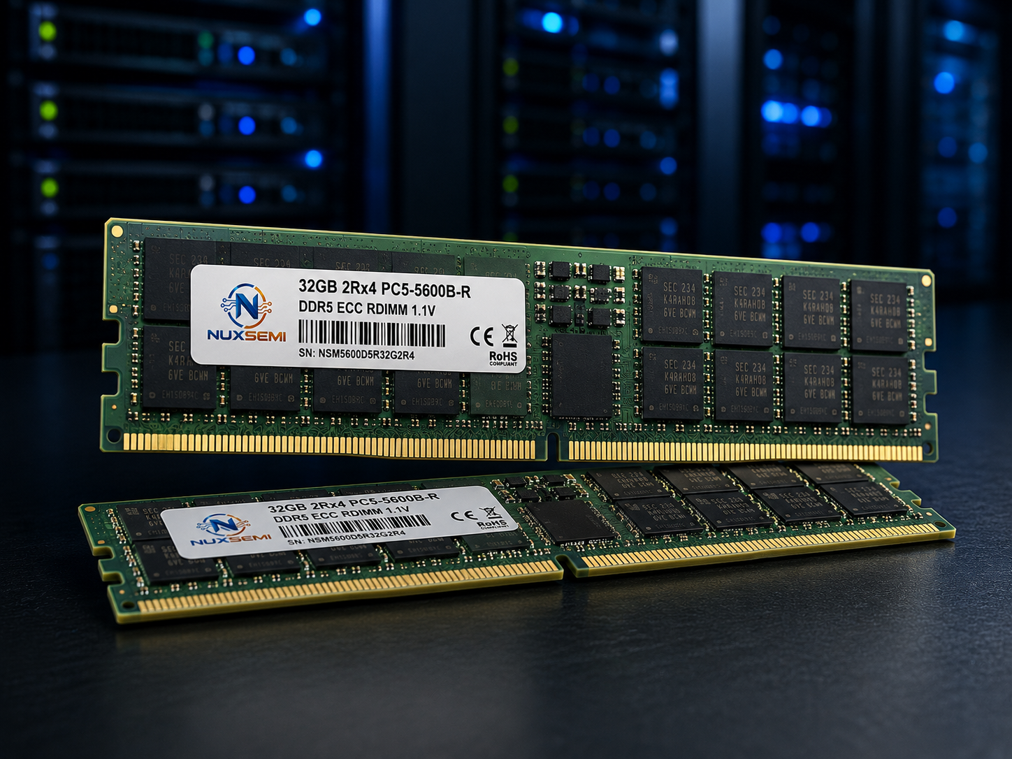 NUXSEMI Enterprise ECC DDR5 Server Memory Enterprise ECC DDR5 server memory modules for data center infrastructure