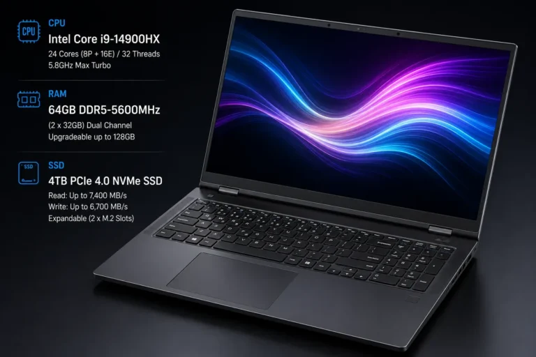 Enterprise Laptop — Core i9, 64GB RAM, 4TB NVMe — NUXSEMI
